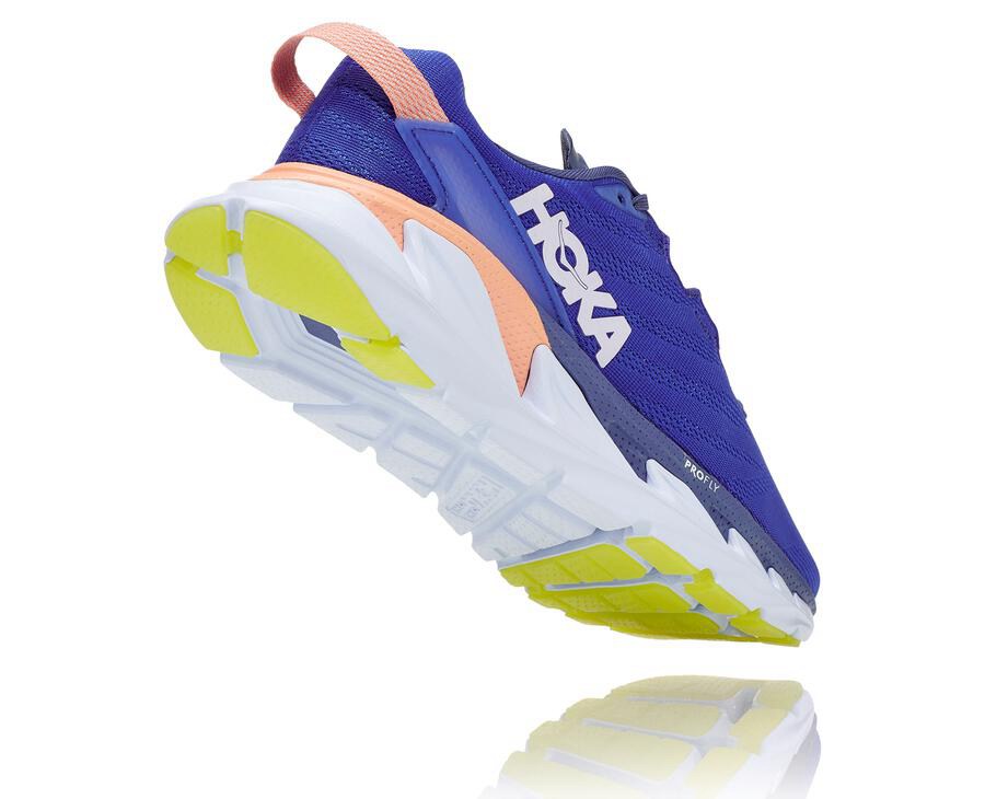 Hoka Australia One One Elevon 2 - Womens Running Shoes Blue/White - WKADC-9148